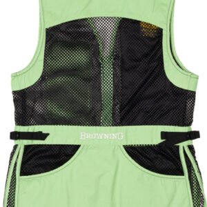 BROWNING MESH SHOOTING VEST R- - HAND WOMEN'S LG BLACK/NEOMINT