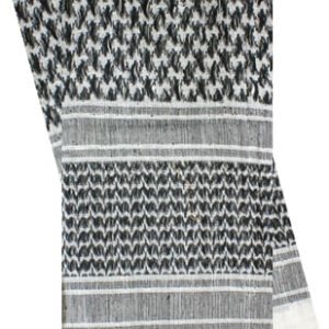 RED ROCK SHEMAGH HEAD WRAP - WHITE/BLACK