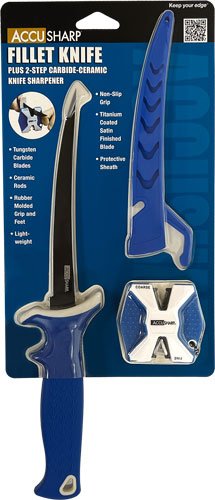 ACCUSHARP FILLET KNIFE W/ TWO- - STEP CARBIDE SHARPENER 6.5" 2 ACCUSHARP FILLET KNIFE W/ TWO- - STEP CARBIDE SHARPENER 6.5" - Image 2