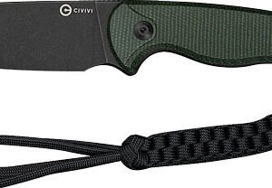 CIVIVI KNIFE TIMBERBARK 3.2" - FIXED GREEN MICARTA/BLK STNWSH