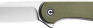 CIVIVI KNIFE ELEMENTUM 2.96" - GREEN G10/SATIN D2 LINER LOCK
