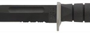 KA-BAR D2 EXTREME KNIFE - 7" SERR W/PLASTIC SHEATH