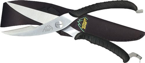 OUTDOOR EDGE GAME SHEARS - 3.5" S/S BLACK W/NYLON SHEATH 1 OUTDOOR EDGE GAME SHEARS - 3.5" S/S BLACK W/NYLON SHEATH
