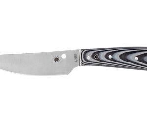 SPYDERCO BOW RVR G-10 BLK/WTE W/STH