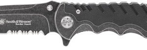S&W KNIFE BORDER GUARD 3.5" - BLADE W/STRAP CUTTER/GLS BREKR