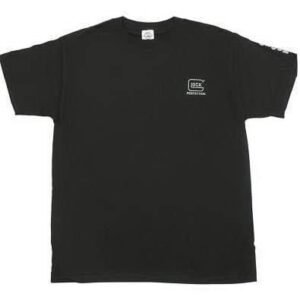 Glock Factory T-Shirt Black with Silver Logo - Large