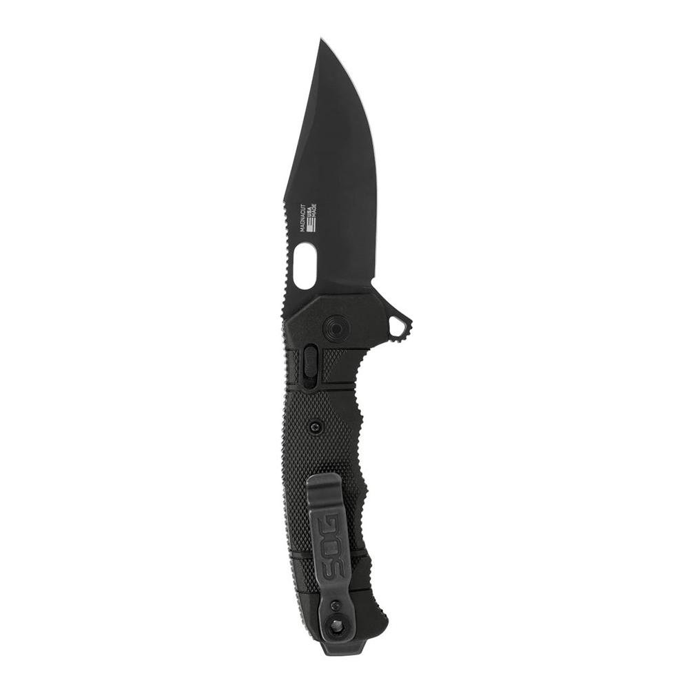 SOG Knives Seal XR Ti Folding Knife 3-9/10" Clip Point Blade Black 1 SOG Knives Seal XR Ti Folding Knife 3-9/10" Clip Point Blade Black