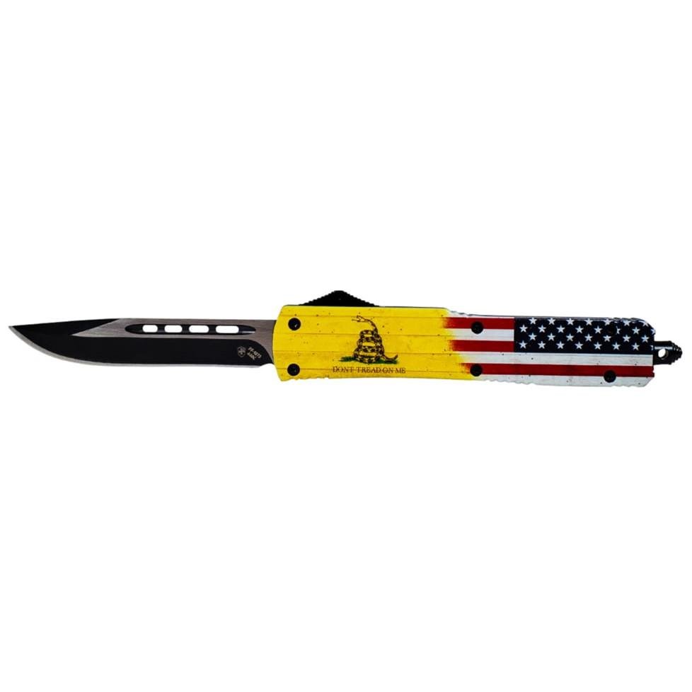 Templar Knife Slim Knife 3-1/2" Drop Point Blade Don't Tread on Me US Flag 1 Templar Knife Slim Knife 3-1/2" Drop Point Blade Don't Tread on Me US Flag