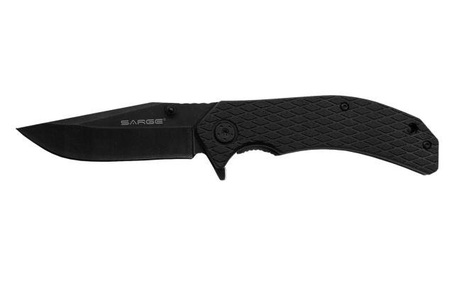 Sarge Knives Shadow - Stonewashed Swift Assist Folding Knife 1 Sarge Knives Shadow - Stonewashed Swift Assist Folding Knife