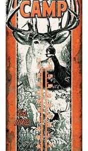RIVERS EDGE THERMOMETER - DEER CAMP TIN