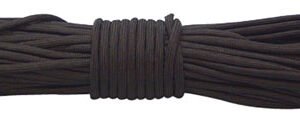 RED ROCK 550 PARACHUTE CORD - 100 FEET BLACK