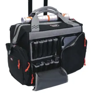 G-Outdoors Rolling Range Bag- with Telescoping Handle-Black