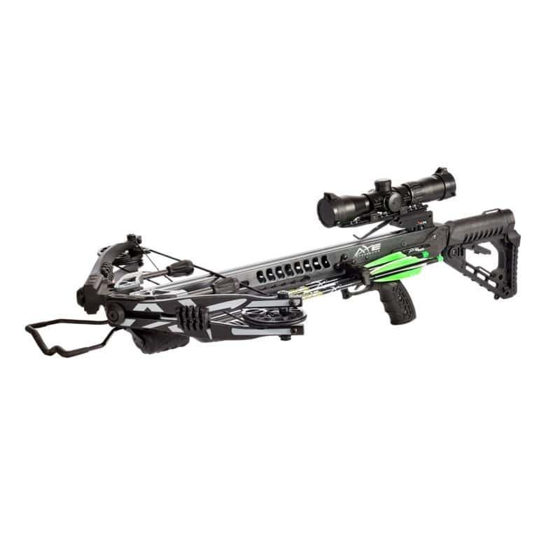Carbon Express Axe 400 Crossbow with Scope Quiver & PileDriver Crossbolts 1 Carbon Express Axe 400 Crossbow with Scope Quiver & PileDriver Crossbolts
