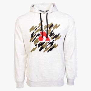 Arsenal Medium Gray Cotton-Poly Relaxed Fit Graphic Pullover Hoodie