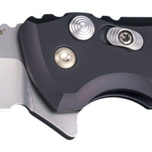 Hogue 24160 X1 MicroFlip 2.75" Folding Wharncliffe Plain Tumble Polish Tumble Polish CPM 154 SS Blade/Matte Black Anodized Aluminum Handle Includes Pocket Clip