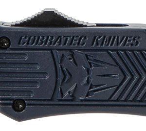 CobraTec Knives MNYCTK1MTNS CTK-1  Medium 3" OTF Tanto Plain D2 Steel Blade/NYPD Blue Aluminum Handle Features Glass Breaker Includes Pocket Clip