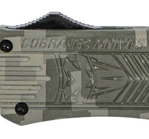 CobraTec Knives MADCCTK1MDS CTK-1 Medium 3" OTF Part Serrated D2 Steel Blade Army DigiCamo Aluminum Handle Features Glass Breaker Includes Pocket Clip