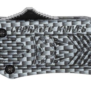 CobraTec Knives SCFCTK1SDADNS CTK-1 Small 2.75" OTF Dagger Plain D2 Steel Blade/Carbon Fiber Aluminum Handle Features Glass Breaker Includes Pocket Clip