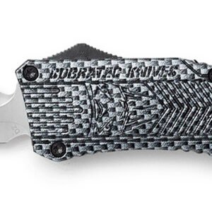 CobraTec Knives LCFCTK1LDAGNS CTK-1 Large 3.75" OTF Dagger Plain D2 Steel Blade/Carbon Fiber Aluminum Handle Features Glass Breaker Includes Pocket Clip