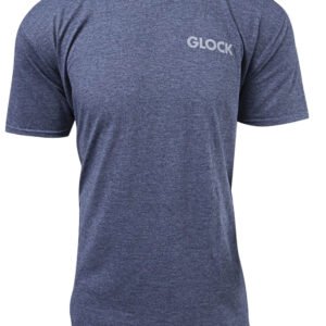 Glock AA75158 Pistol Flag  Heather Navy Cotton/Polyester Short Sleeve XL Semi-Fitted