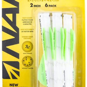 NAP NAP60638 Quickfletch Twister Fletching White Green/ 6 Pack