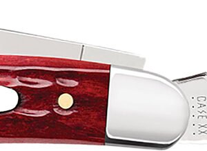 Case 00786 Stockman  Medium 2.57"/1.88"/1.71" Folding Clip/Sheepsfoot/Spey Plain Mirror Polished Tru-Sharp SS Blade/Corn Cob Jigged Old Red Bone Handle