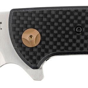 CRKT 4620 Avant 3.18" Folding Spear Point Plain Satin 8Cr14MoV SS Blade/ Black Carbon Fiber/G10 Handle Includes Pocket Clip