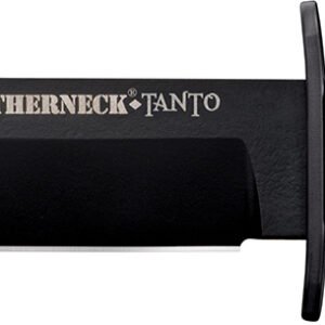 Cold Steel CS-39LSFCT Leatherneck  7" Fixed Plain Tanto Black Matte Powder Coat German D2 Steel Blade/Black Deep Checkered w/double Quillon Guard/ Griv-Ex Handle