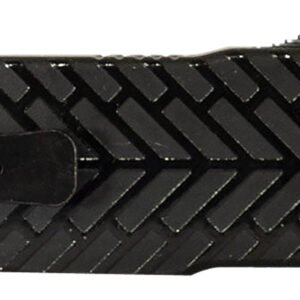 Templar Knife LAHBG52 Premium LW  Large 3.55" OTF Tanto Part Serrated Black Oxide Stonewashed D2 Steel Blade, 5.25" Black Herringbone Aluminum Handle