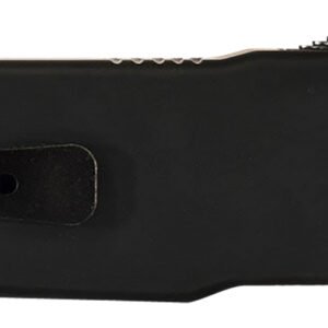 Templar Knife MZBR121 Premium Weighted  Slim 3.16" OTF Dagger Plain Black Oxide Stonewashed D2 Steel Blade, 4.93" Black Aluminum/Rubber Handle