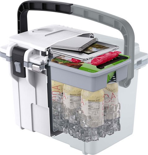 PELICAN COOLERS IM 14 QUART - WHITE/GRAY W/DRY STORAGE - Image 4