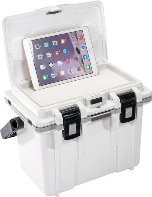 PELICAN COOLERS IM 14 QUART - WHITE/GRAY W/DRY STORAGE - Image 3