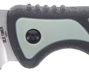 Old Timer 1137135 Trail Boss 3.70" Fixed Drop Point Plain Stainless Steel Blade 5.25" TPE Handle Includes Sheath