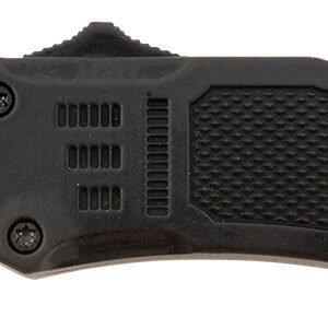 Steel River Knives MT616BDP Spartan Mini 2.75" OTF Tanto Plain Laser Etched Damascus 440C SS Blade/4.25" Black Aluminum Zinc Alloy Handle
