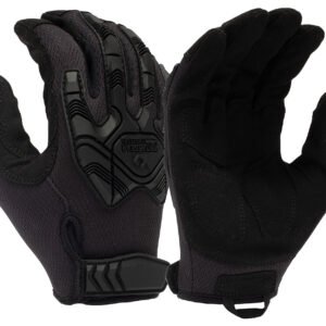 Pyramex VGTG40BX2 Impact Operator Heavy-Duty Black Synthetic Leather XXL Hook & Loop