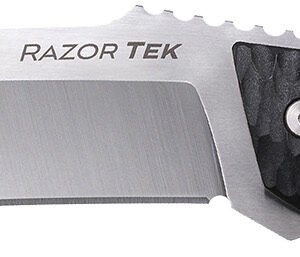 Cold Steel CSFX65RZR Razor Tek  EDC 6.50" Fixed Clip Point Plain Satin 4116 Krupp SS Blade, 6.13" Black Textured