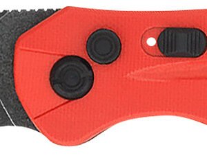 CobraTec Knives REDDIABLOAUTO Diablo 3.50" Folding Black Stonewashed D2 Steel Blade, 4.75" Red Textured G10 Scales Handle