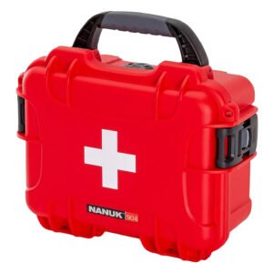 Nanuk 904S000RDPA0FSA01 First Aid Case  Waterproof Red NK-7 Resin