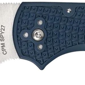 Spyderco C41PCBL5 Native 5 Lightweight 2.95" Folding Spear Point Plain CPM SPY27 SS Blade Cobalt Blue FRN Handle Includes Pocket Clip