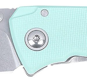 CRKT 2522B Tuna  EDC Compact 2.73" Folding Plain Stonewashed 14C28N Steel Blade, G10/SS Handle