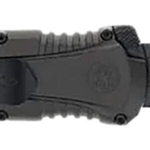 M&P Accessories 1219171 M&P Compact 1.90" OTF Plain Black Oxide Stainless Steel Blade, Gray/Black Aluminum Handle