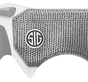 Sig Sauer Knives VA9SBT Validus  3.78" Folding Modified Tanto Plain Dark Acid Stonewash/Satin M390 Steel Blade, 4.76" Salt & Pepper Canvas Micarta Handle