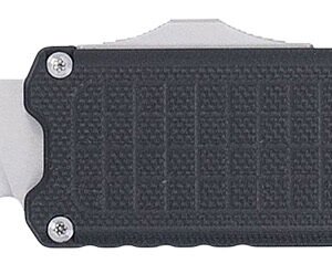 CobraTec Knives CTRNGBLKDNS Ranger 3.25" OTF Plain Stonewashed D2 Steel Blade, 4.75" Black Textured G10 Scales Handle