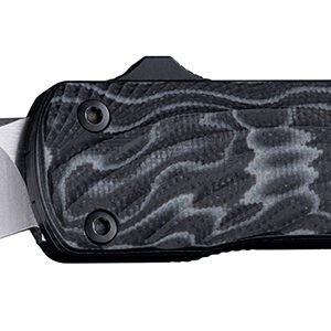 Hogue 34879 Counterstrike  3.35" OTF Drop Point Plain Stone Tumbled CPM 20V SS Blade, G-Mascus Black Aluminum/G10 Handle