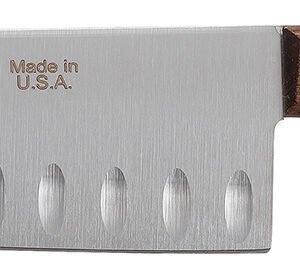 Case 07322 Santoku  7" Fixed Plain Mirror Polished Tru-Sharp SS Blade, Walnut Handle