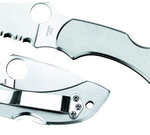 Spyderco C28P Dragonfly 2  2.31" Folding Clip Point Serrated VG-10 SS Blade Stainless Steel Handle Includes Pocket Clip