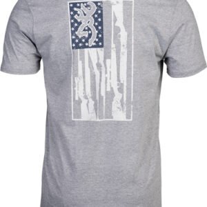 BROWNING SS T-SHIRT BROWNING - LEGACY FLAG HTHR GRAY XXLARGE
