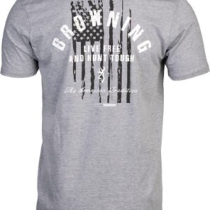 BROWNING SS T-SHIRT HUNT TOUGH - HEATHER GRAY LARGE