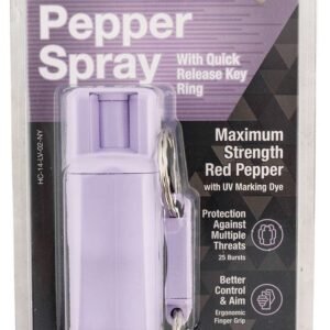 SABRE PEPPER GEL LAVENDER HARD CASE IN SMALL CLAM NY COMPLIANT