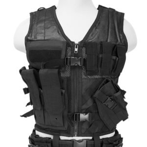 NcStar CTVL2916B Tactical  Vest XL-XXL Black PVC/Mesh Webbing